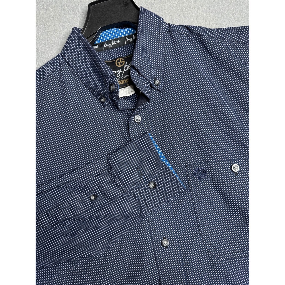 George Strait Collection by Wrangler Mens Long Sleeve Button Down Shirt M GSB589